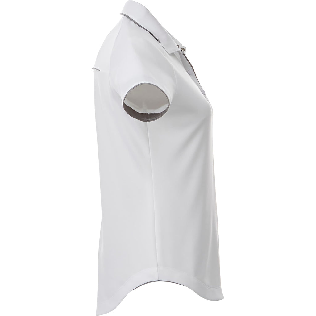 Remus Snap Placket Polo for Women Transfer - White/Quarry - Right Side