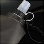 Remy Collapsible Water Bottle with Wrist Strap, 17 oz - Black - Detail 3