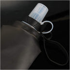 Remy Collapsible Water Bottle with Wrist Strap, 17 oz - Black - Photo