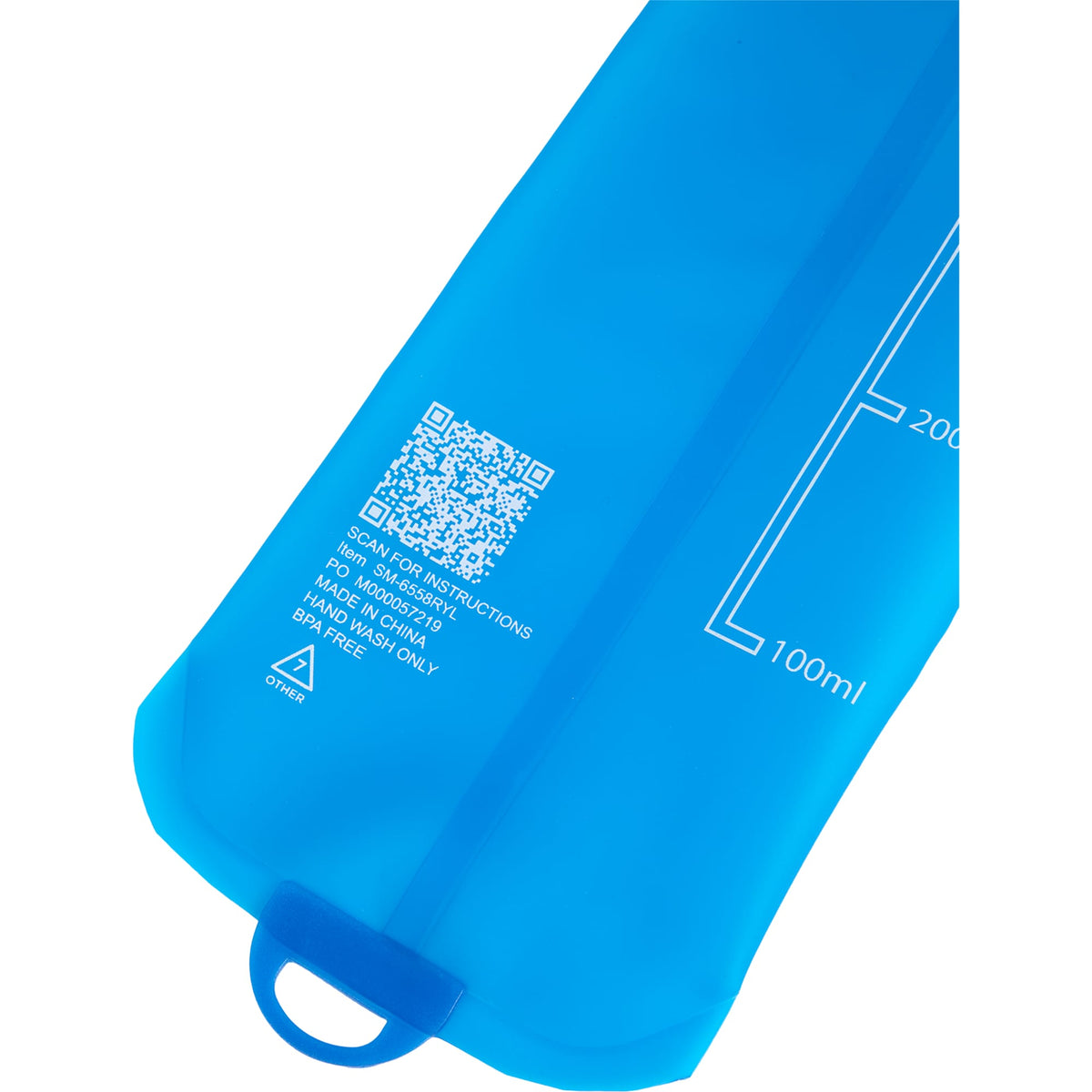 Remy Collapsible Water Bottle with Wrist Strap, 17 oz - Royal - Detail 2