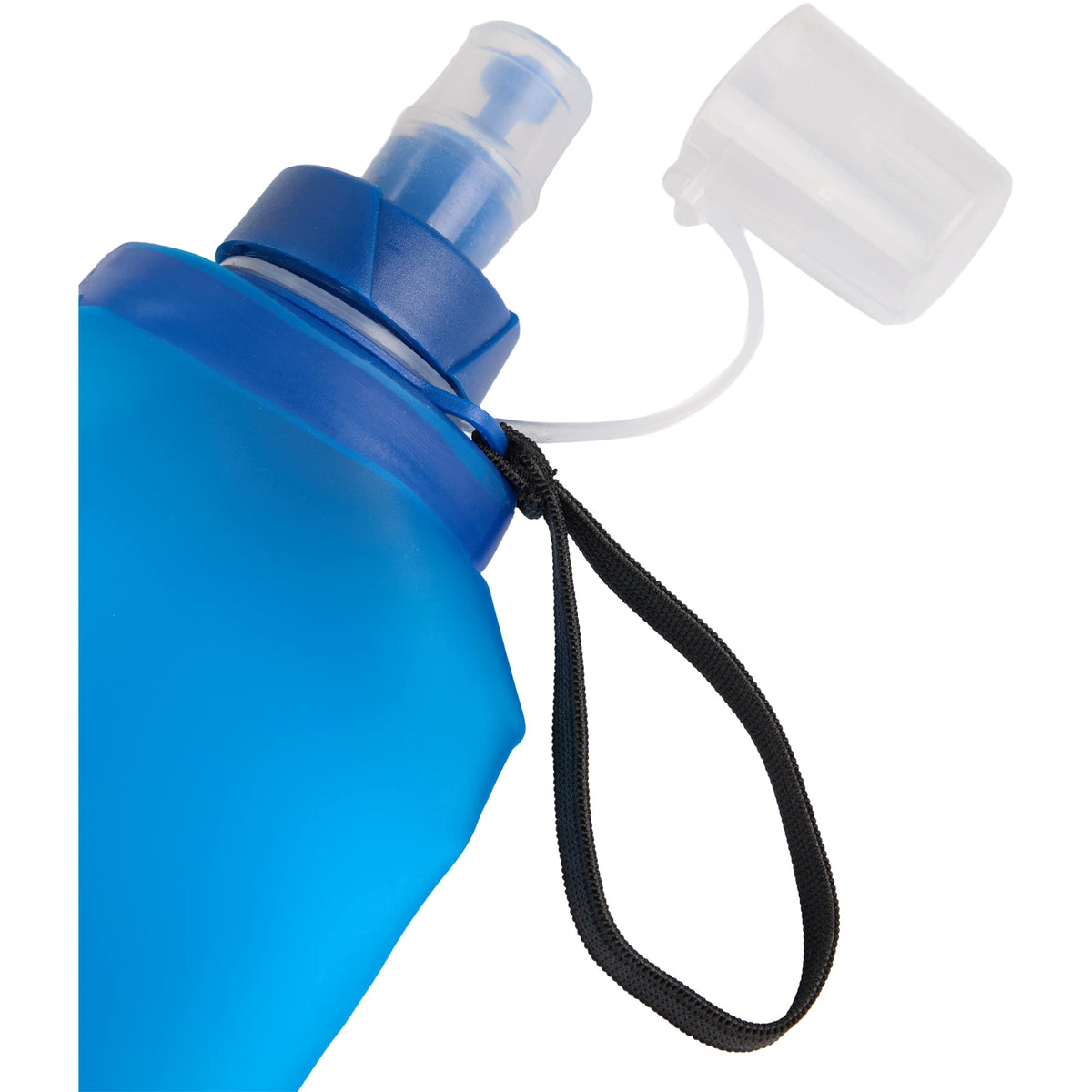 Remy Collapsible Water Bottle with Wrist Strap, 17 oz - Royal - Detail