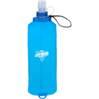 Remy Collapsible Water Bottle with Wrist Strap, 17 oz - Royal - Front