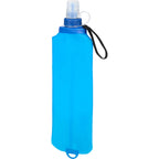 Remy Collapsible Water Bottle with Wrist Strap, 17 oz - Royal - Left Angle