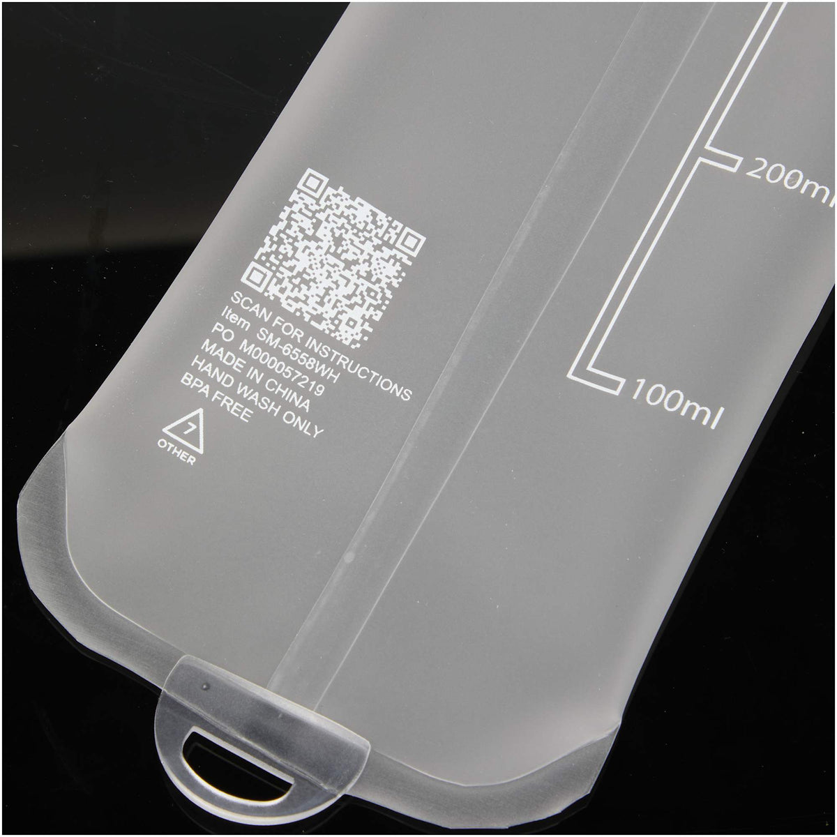 Remy Collapsible Water Bottle with Wrist Strap, 17 oz - White - Detail 2