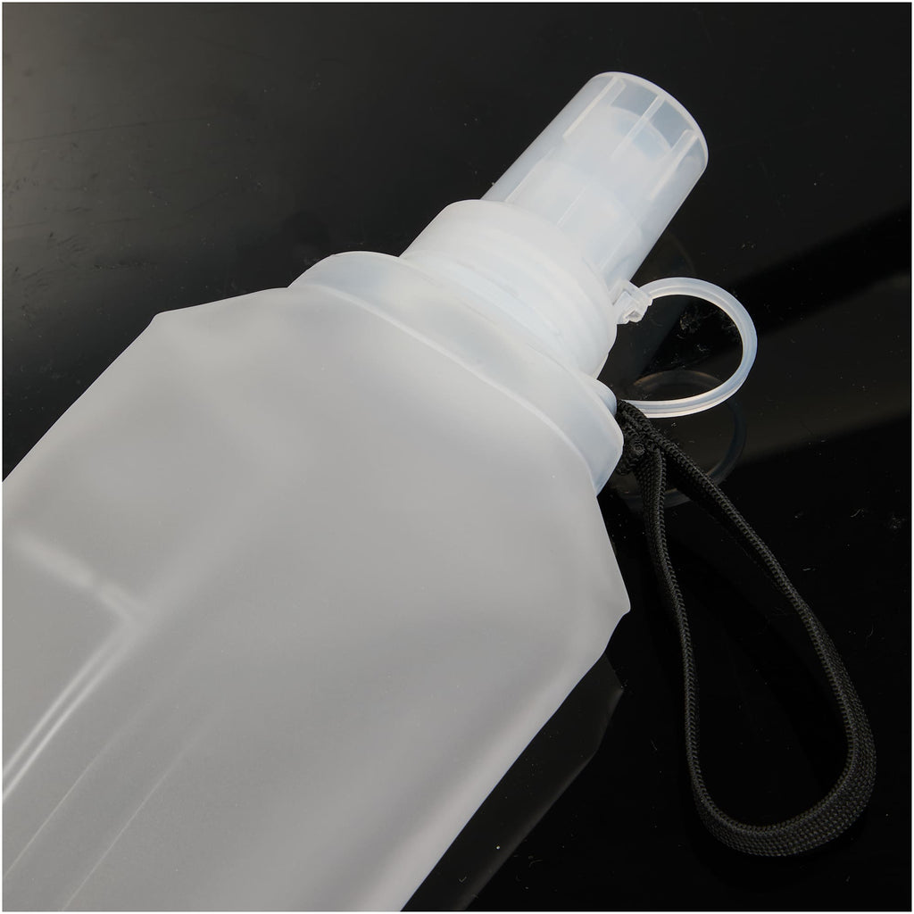 Remy Collapsible Water Bottle with Wrist Strap, 17 oz - White - Detail 4