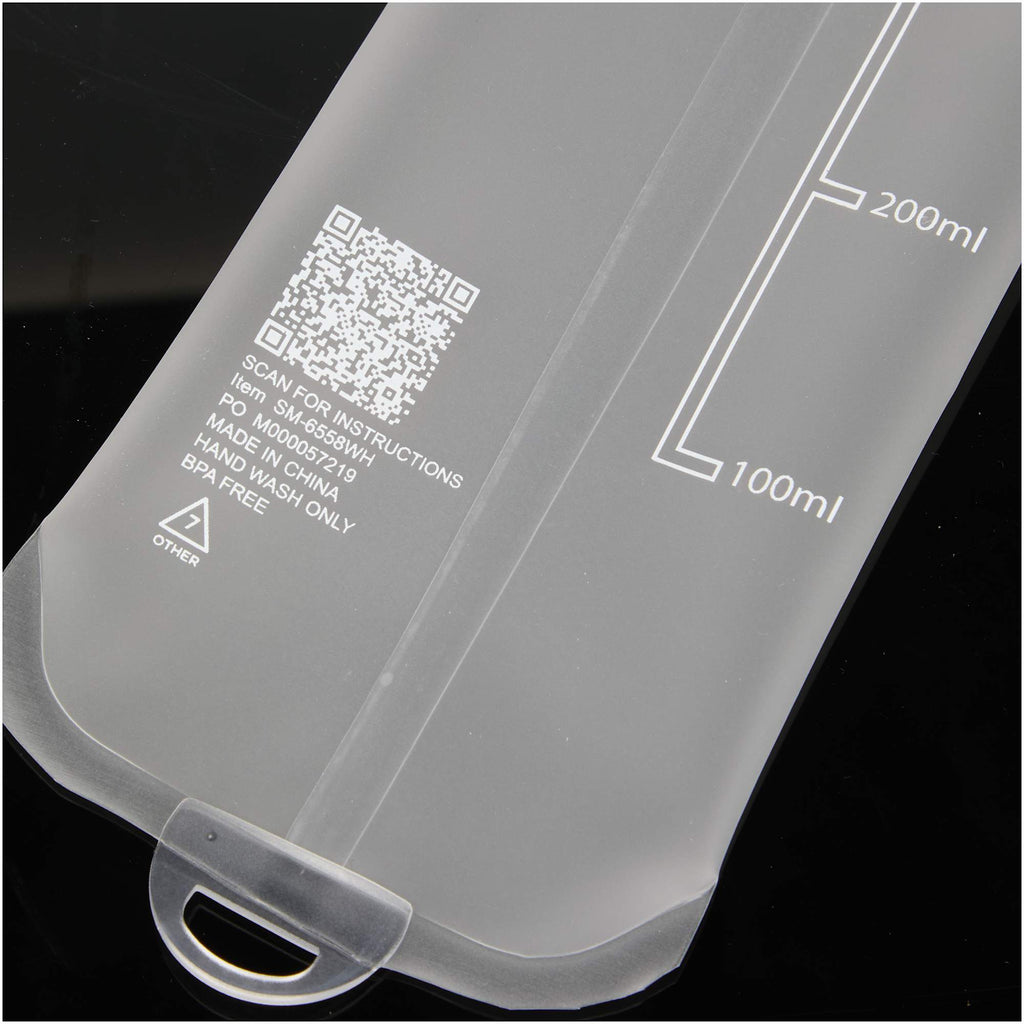 Remy Collapsible Water Bottle with Wrist Strap, 17 oz - White - Photo 2
