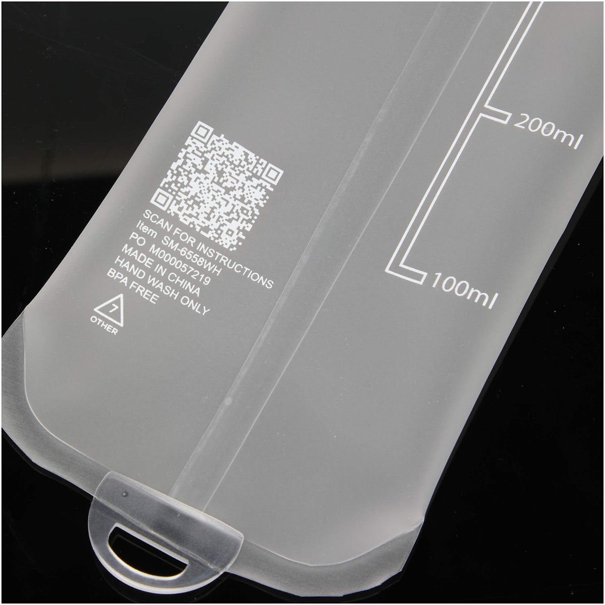 Remy Collapsible Water Bottle with Wrist Strap, 17 oz - White - Photo 2