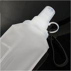Remy Collapsible Water Bottle with Wrist Strap, 17 oz - White - Photo 3
