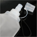 Remy Collapsible Water Bottle with Wrist Strap, 17 oz - White - Photo