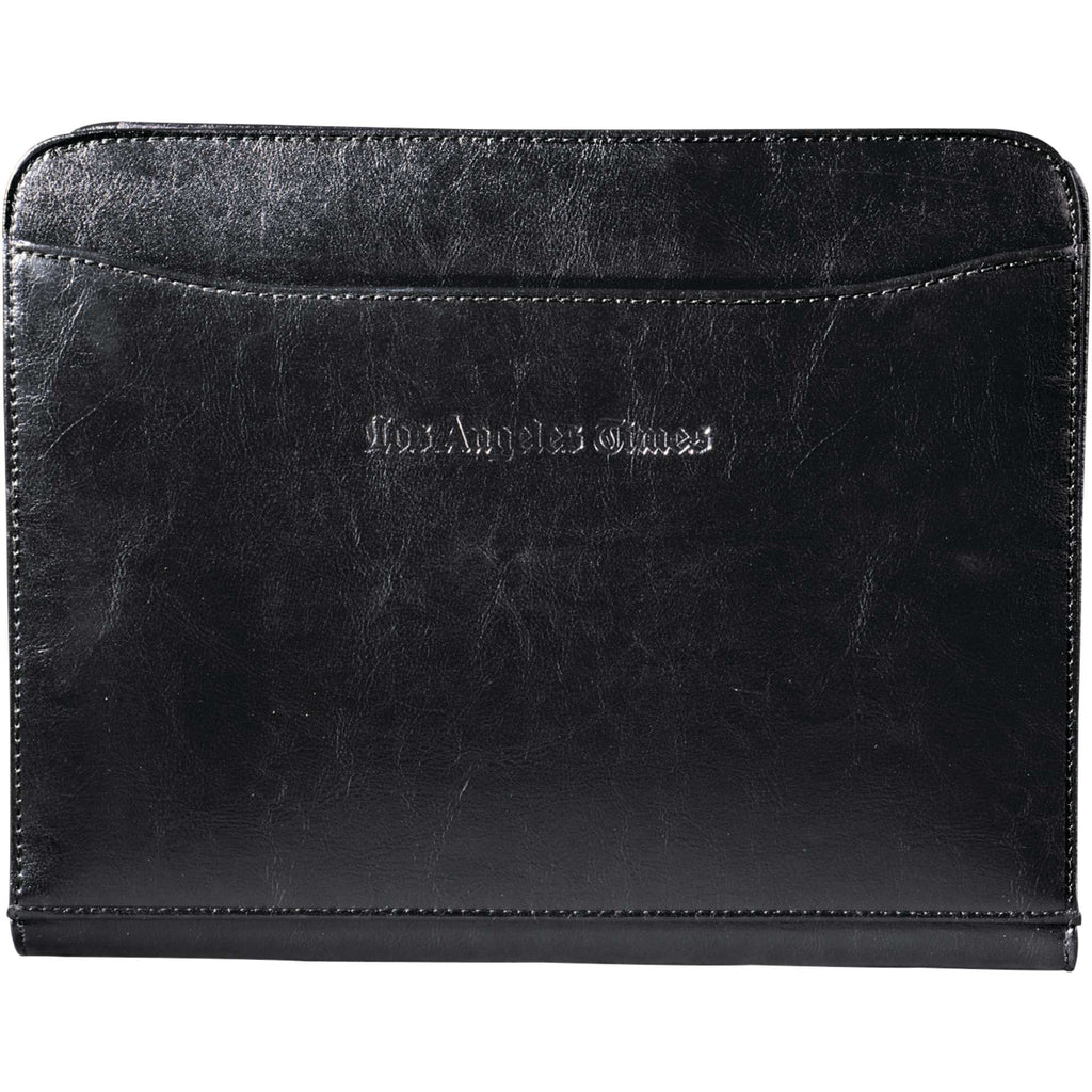 Renaissance Recycled Leather Writing Pad - Black - Front