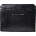 Renaissance Recycled Leather Writing Pad Debossing - Black - Front
