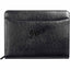 Renaissance Zippered Padfolio in Recycled Leather Debossing - Black - Front