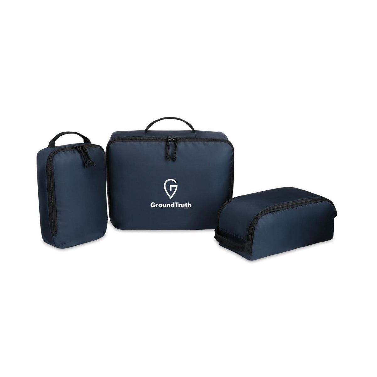Renew Packing Cubes in Recycled PET, Set of 3 Embroidery - Navy - View 1