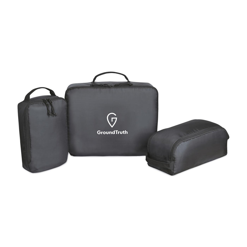 Renew Packing Cubes in Recycled PET, Set of 3 Transfer - Black - View 1