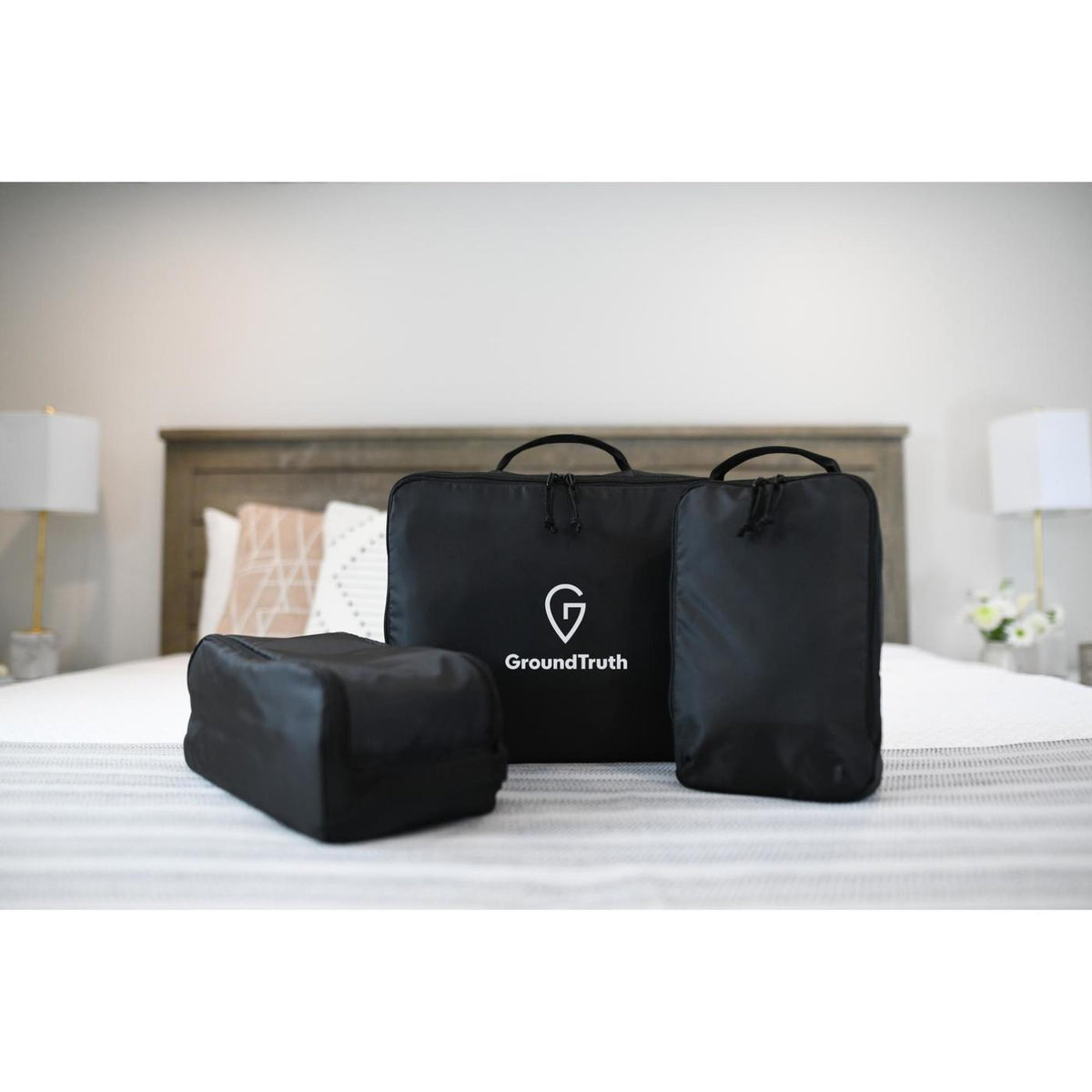 Renew Packing Cubes in Recycled PET, Set of 3 Transfer - Black - View 5