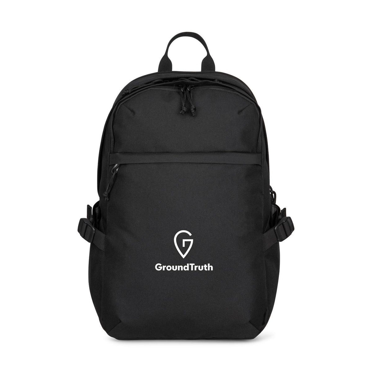 Renew Recycled Laptop Backpack, 15 Inch Embroidery - Black - View 1