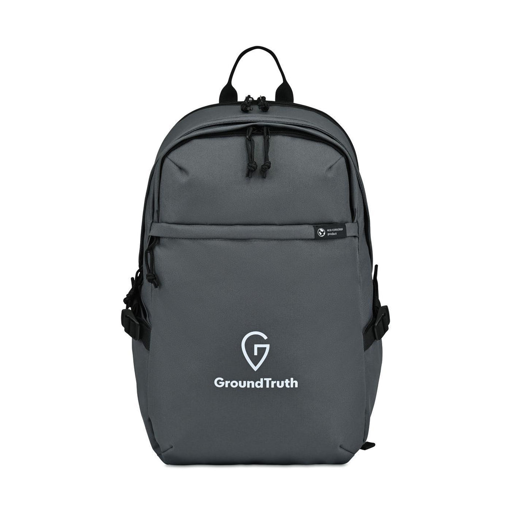 Renew Recycled Laptop Backpack, 15 Inch Embroidery - Durango Grey - View 1