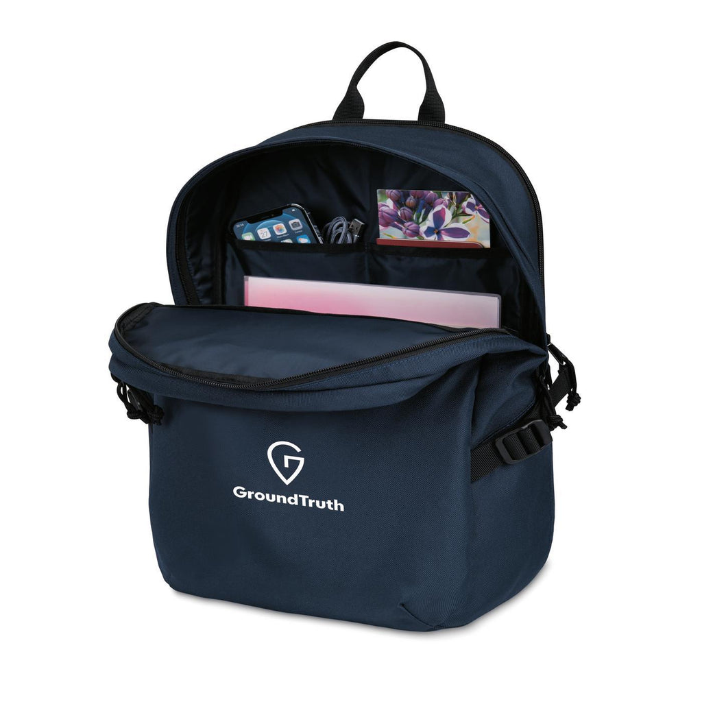 Renew Recycled Laptop Backpack, 15 Inch - Navy - View 2