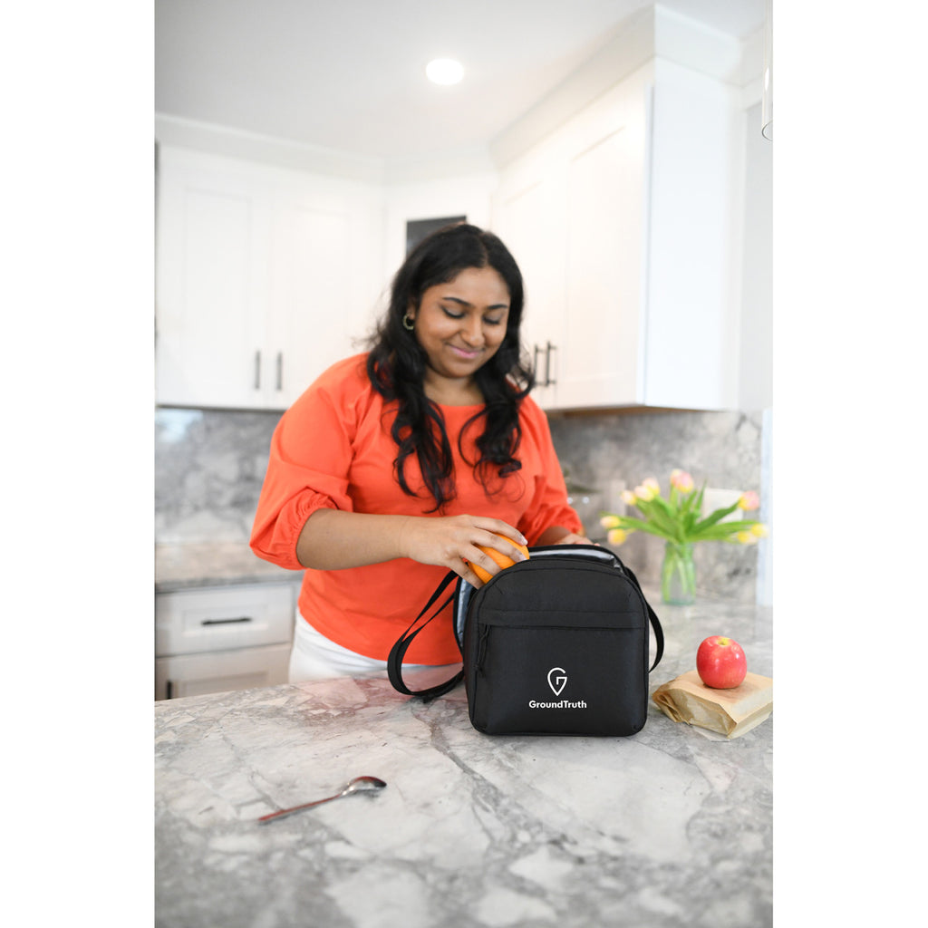 Renew Recycled Lunch Cooler with Angled Opening, 9 Cans - Black - View 5
