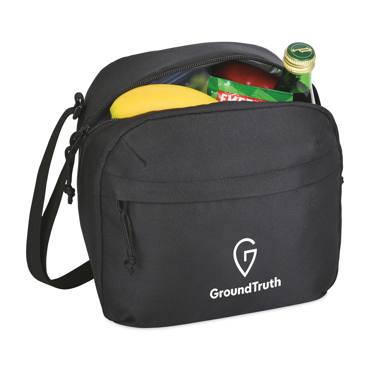Renew Recycled Lunch Cooler with Angled Opening, 9 Cans Transfer - Black - View 3