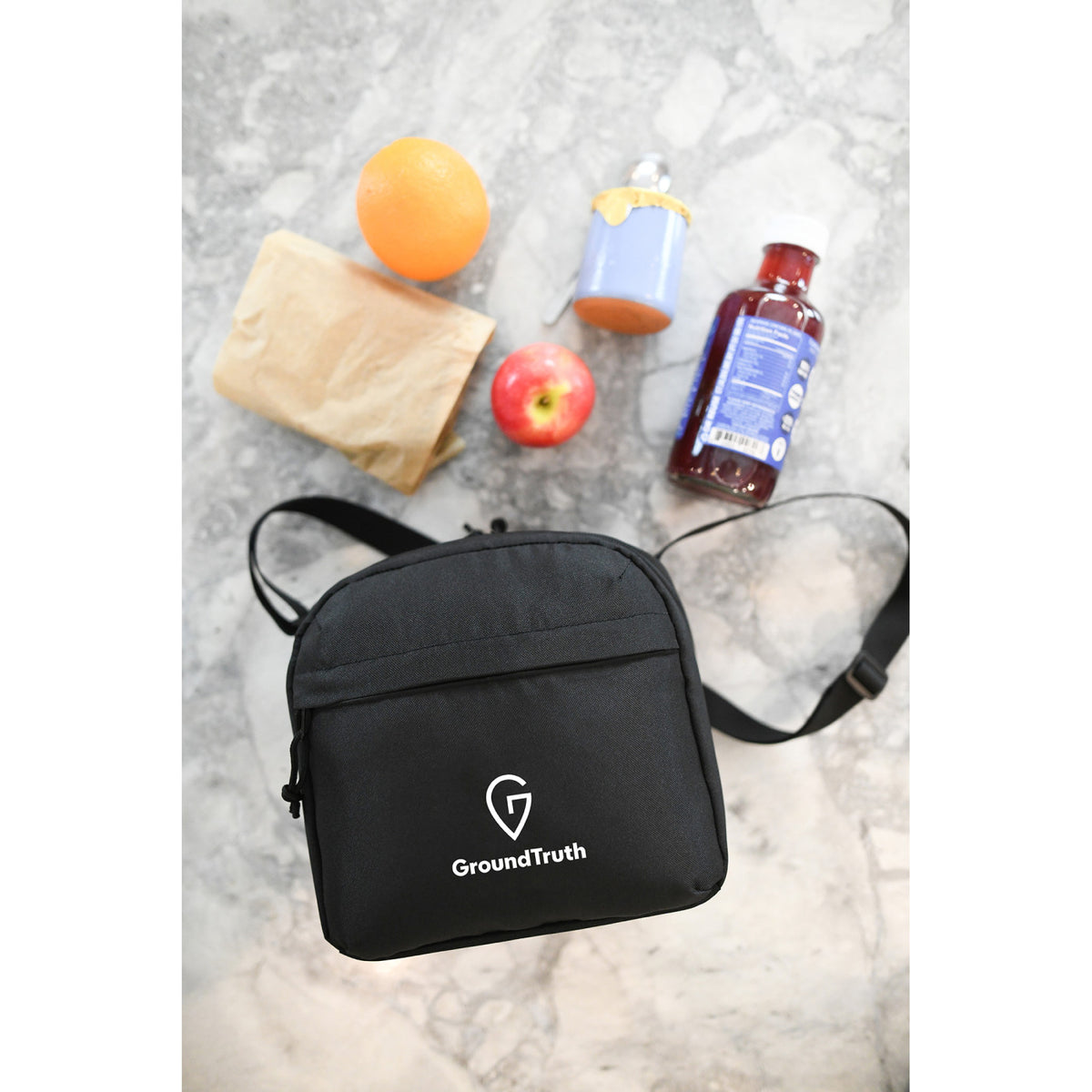 Renew Recycled Lunch Cooler with Angled Opening, 9 Cans Transfer - Black - View 4