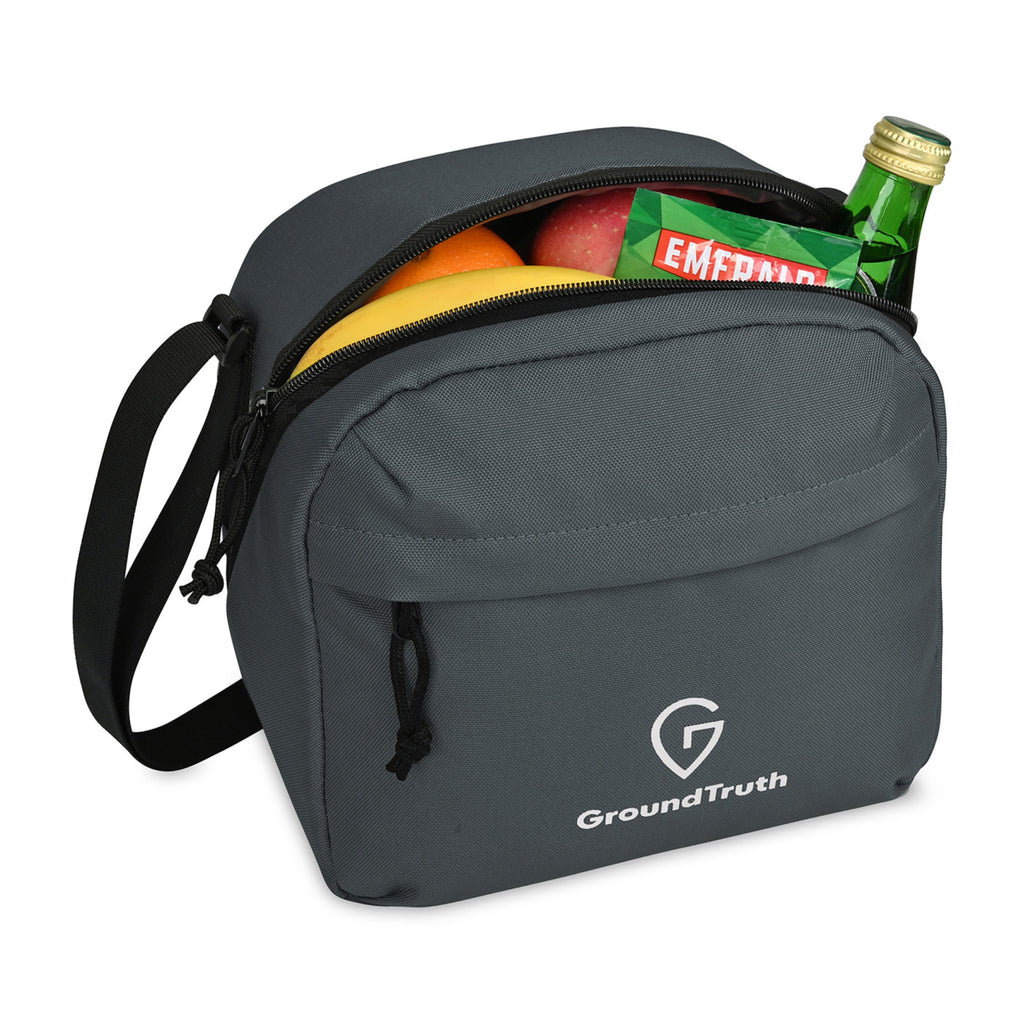 Renew Recycled Lunch Cooler with Angled Opening, 9 Cans Transfer - Durango Grey - View 3