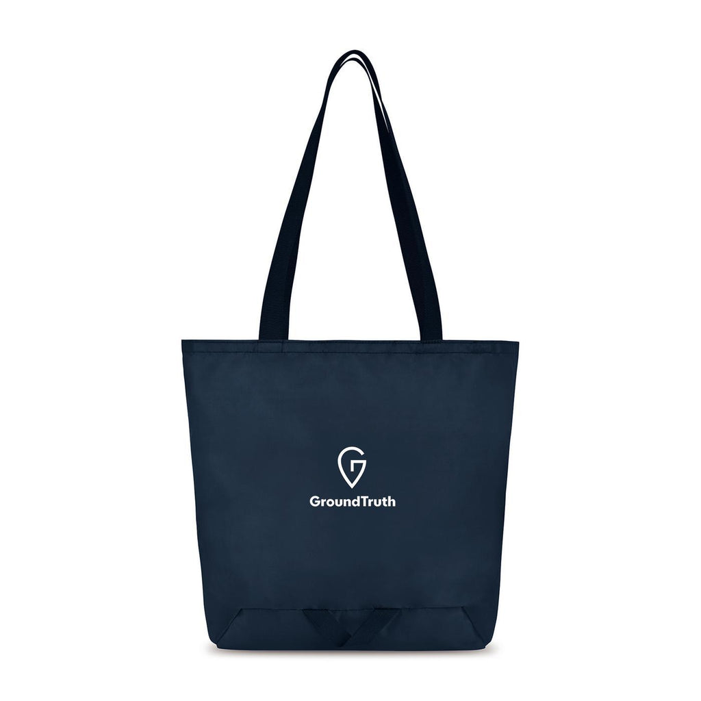 Renew Recycled Packable Shopping Tote Transfer - Navy - View 1