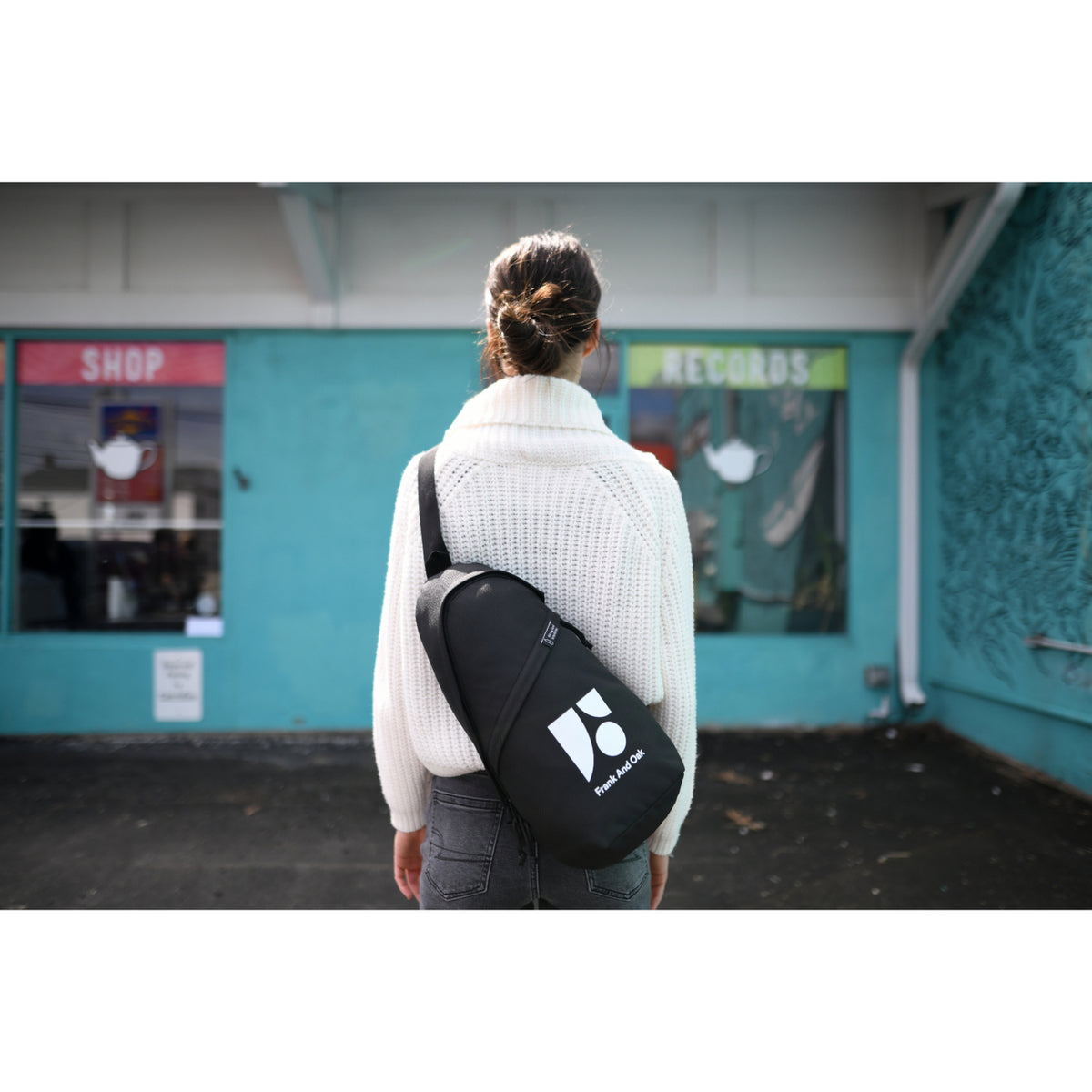 Renew Recycled Sling Bag with Ambidextrous Strap - Black - View 5