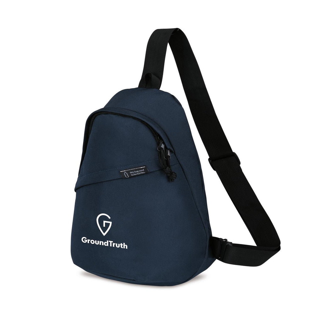 Renew Recycled Sling Bag with Ambidextrous Strap - Navy - View 2