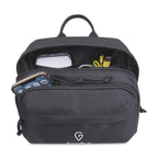 Renew Recycled Toiletry Bag with Front Zip Pockets Transfer - Black - View 3