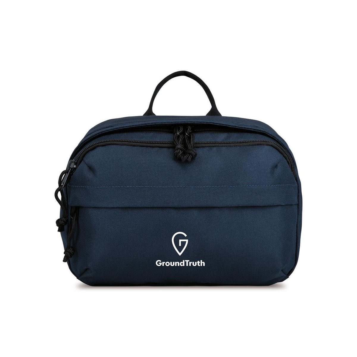 Renew Recycled Toiletry Bag with Front Zip Pockets Transfer - Navy - View 1