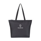Renew Recycled Tote with Bottle Sleeve - Black - View 1