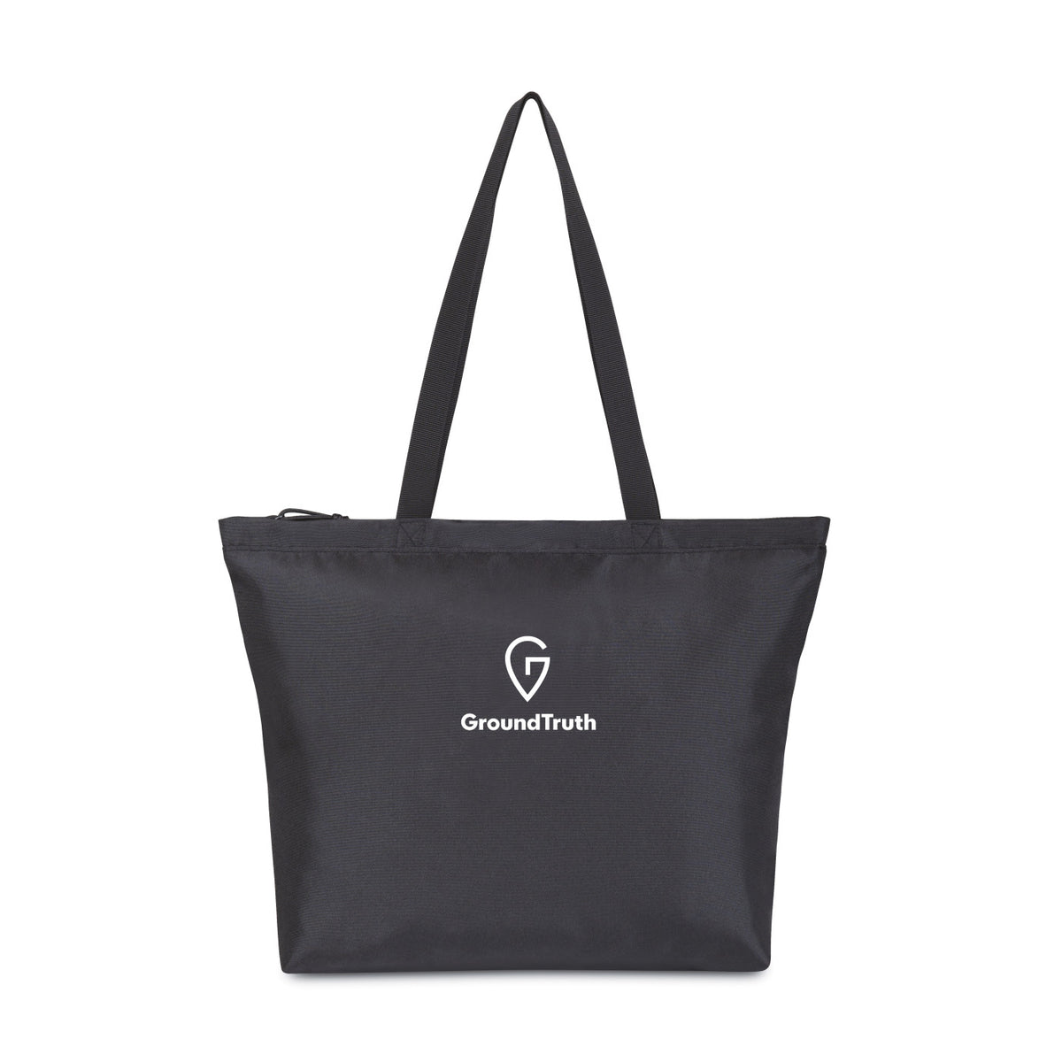 Renew Recycled Tote with Bottle Sleeve - Black - View 1