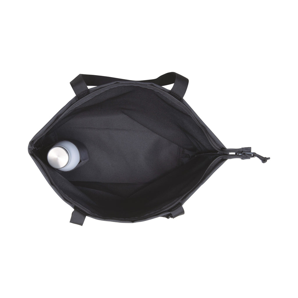 Renew Recycled Tote with Bottle Sleeve - Black - View 3