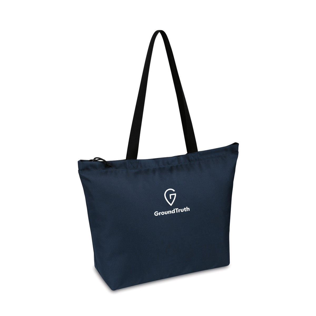 Renew Recycled Tote with Bottle Sleeve - Navy - View 2