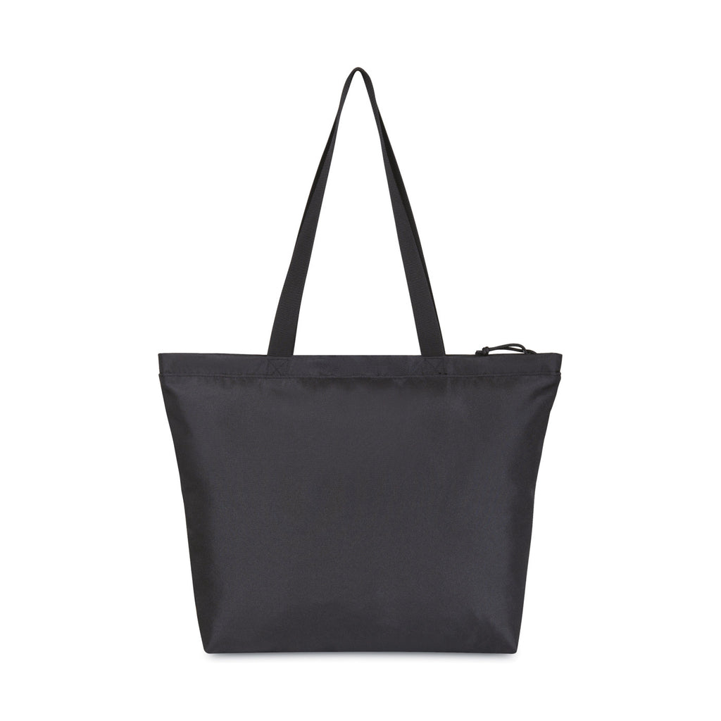 Renew Recycled Tote with Bottle Sleeve Transfer - Black - View 2
