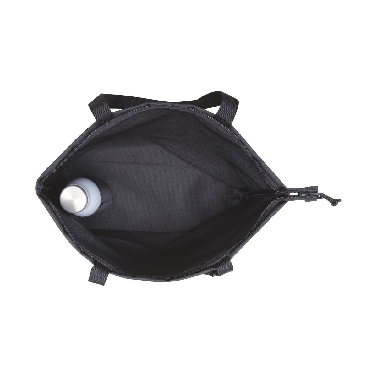 Renew Recycled Tote with Bottle Sleeve Transfer - Black - View 3