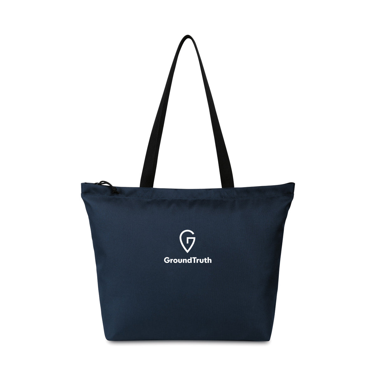 Renew Recycled Tote with Bottle Sleeve Transfer - Navy - View 1