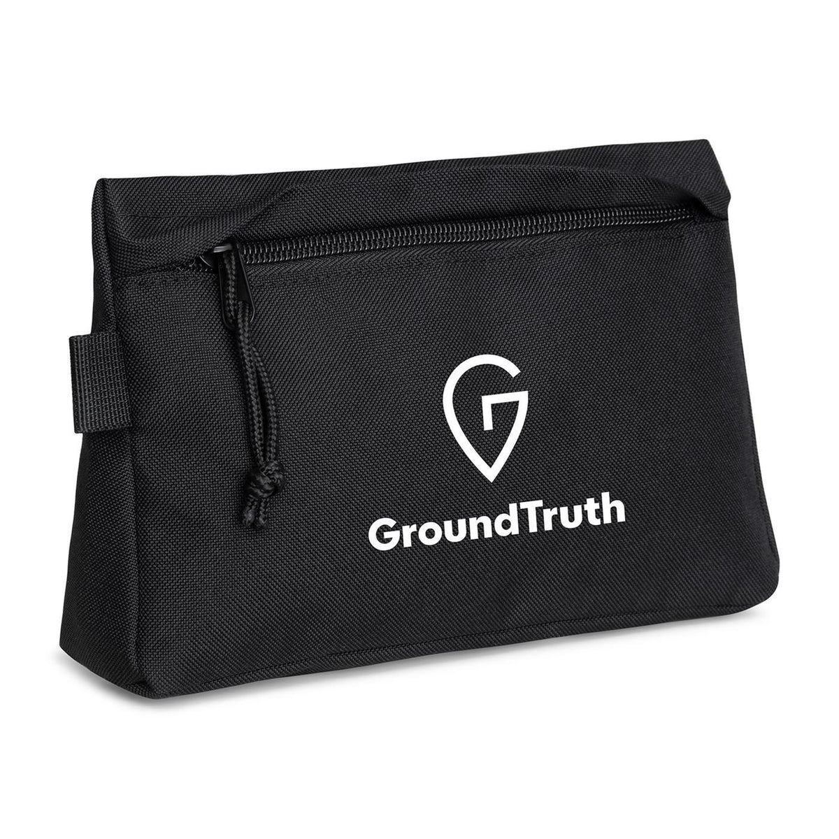 Renew Recycled Zip Pouch with Webbing Loop - Black - View 3
