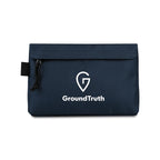 Renew Recycled Zip Pouch with Webbing Loop Transfer - Navy - View 1