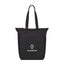 Renew Recycled Zip Tote with Front Slash Pocket Transfer - Black - View 1