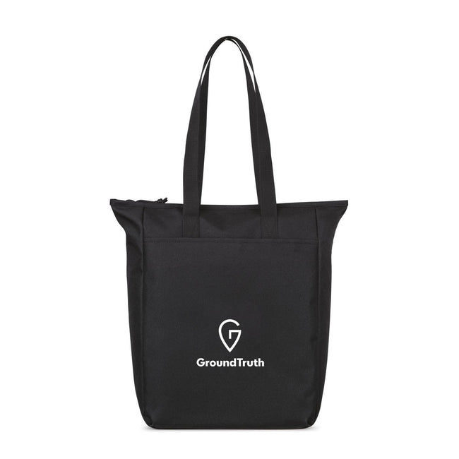 Renew Recycled Zip Tote with Front Slash Pocket Transfer