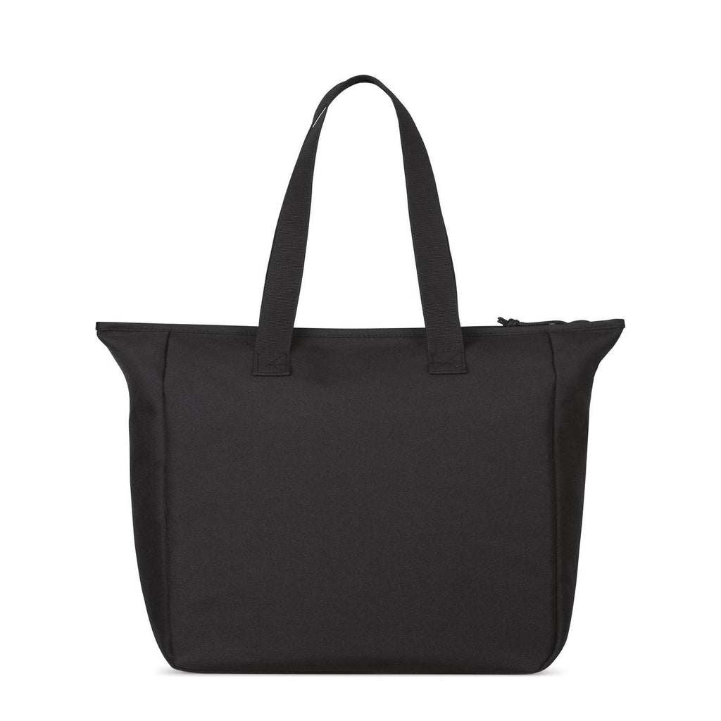 Renew Recycled Zip Tote with Front Slash Pocket Transfer - Black - View 3