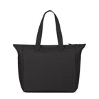 Renew Recycled Zip Tote with Front Slash Pocket Transfer - Black - View 3