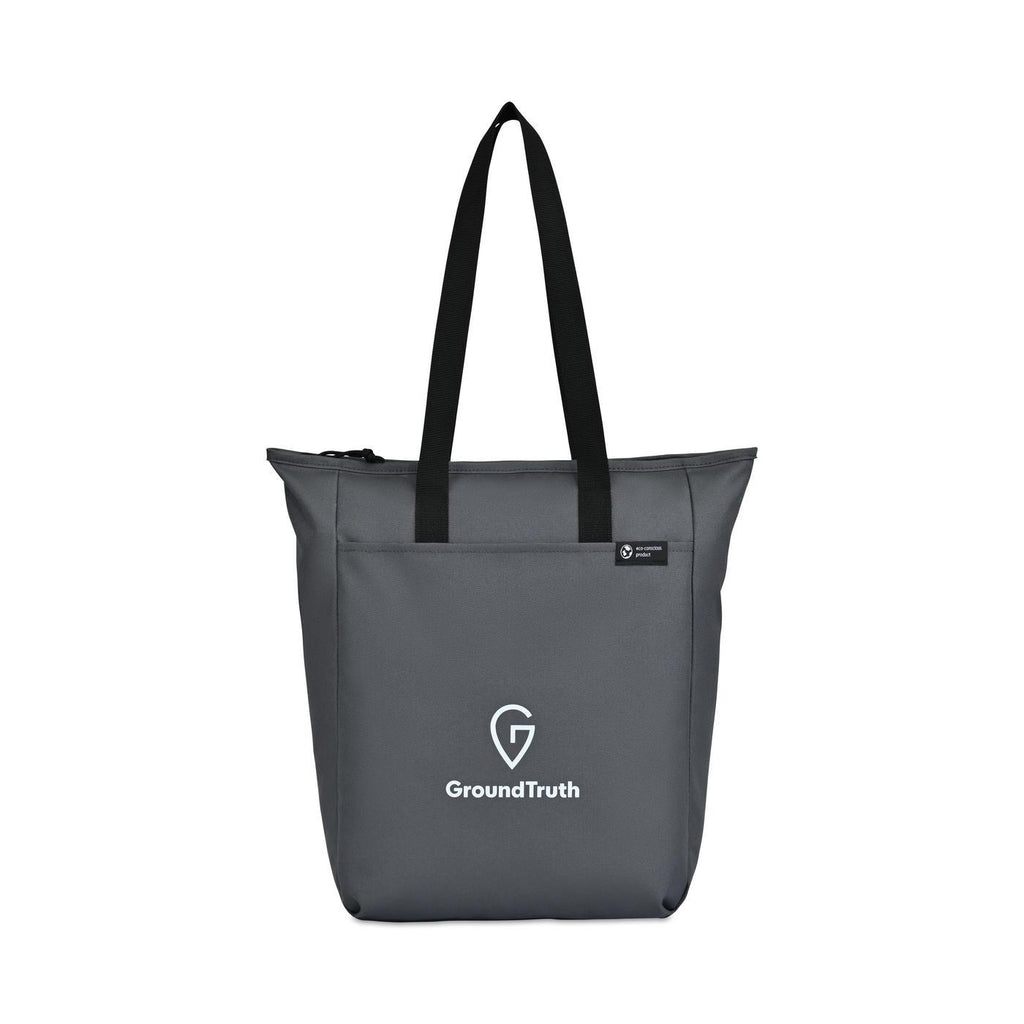 Renew Recycled Zip Tote with Front Slash Pocket Transfer - Durango Grey - View 1