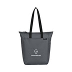 Renew Recycled Zip Tote with Front Slash Pocket Transfer - Durango Grey - View 1
