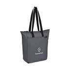 Renew Recycled Zip Tote with Front Slash Pocket Transfer - Durango Grey - View 2