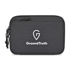 Renew Slim Tech Organizer in Recycled PET Embroidery - Black - View 1