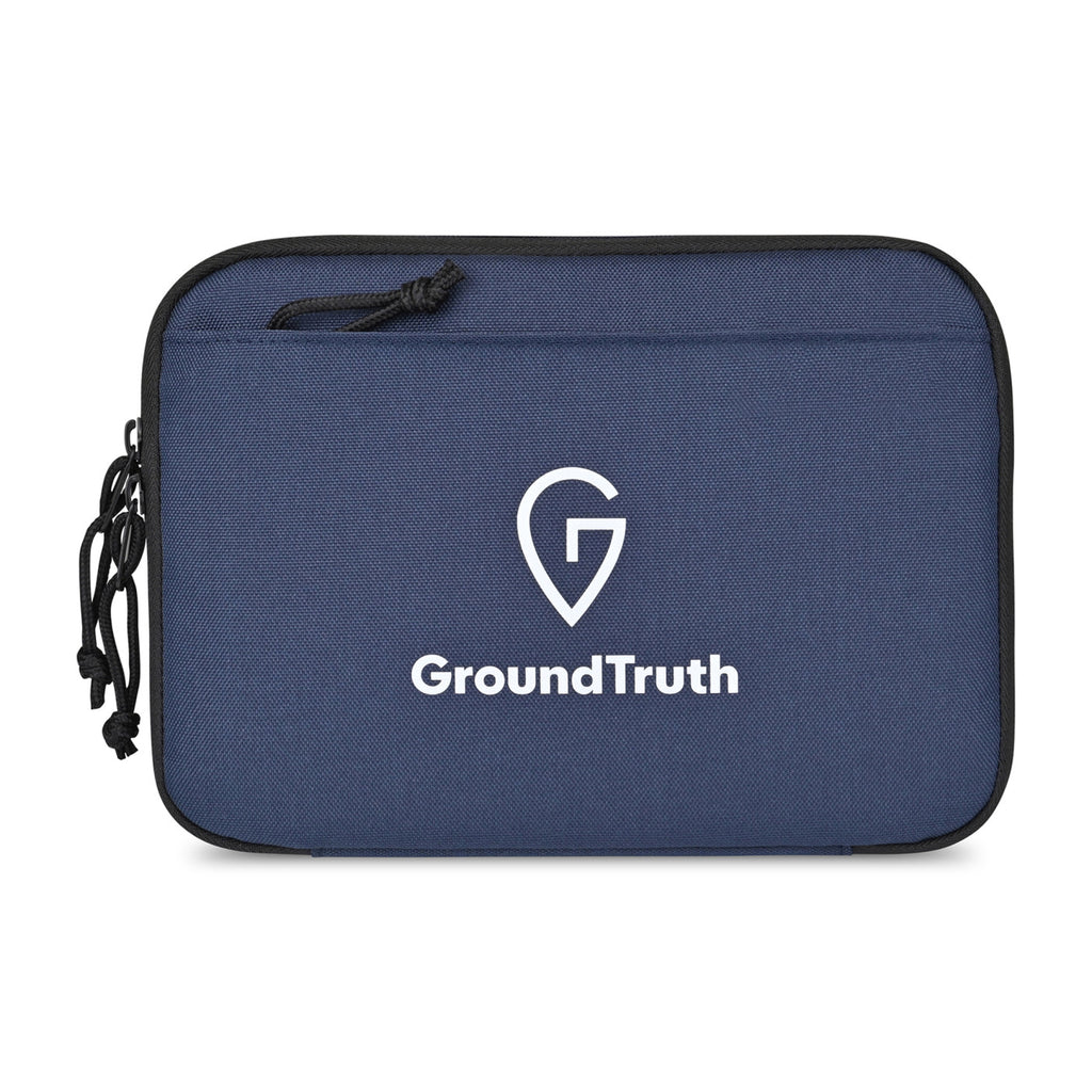 Renew Slim Tech Organizer in Recycled PET Transfer - Navy - View 1