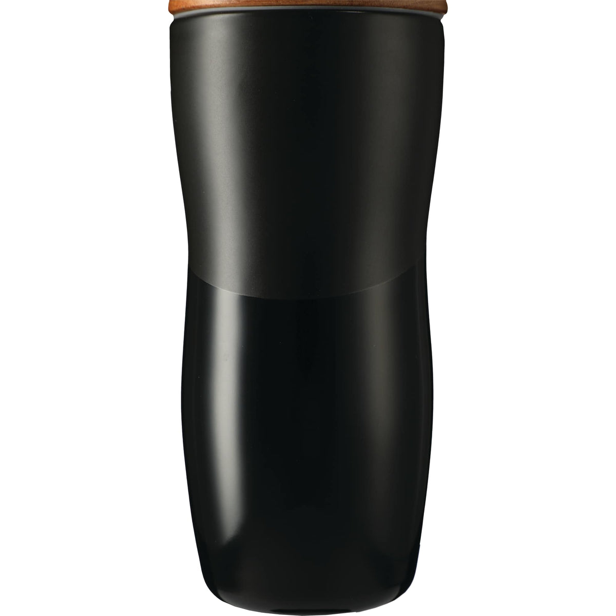 Reno Ceramic Tumbler with Wood Lid, 10 oz Laser Engraving - Black - Photo 4